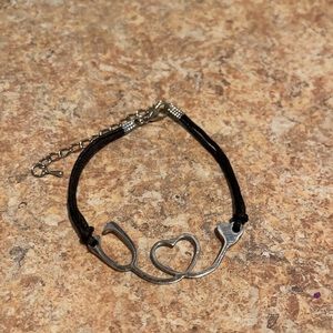 Stethoscope heart bracelet